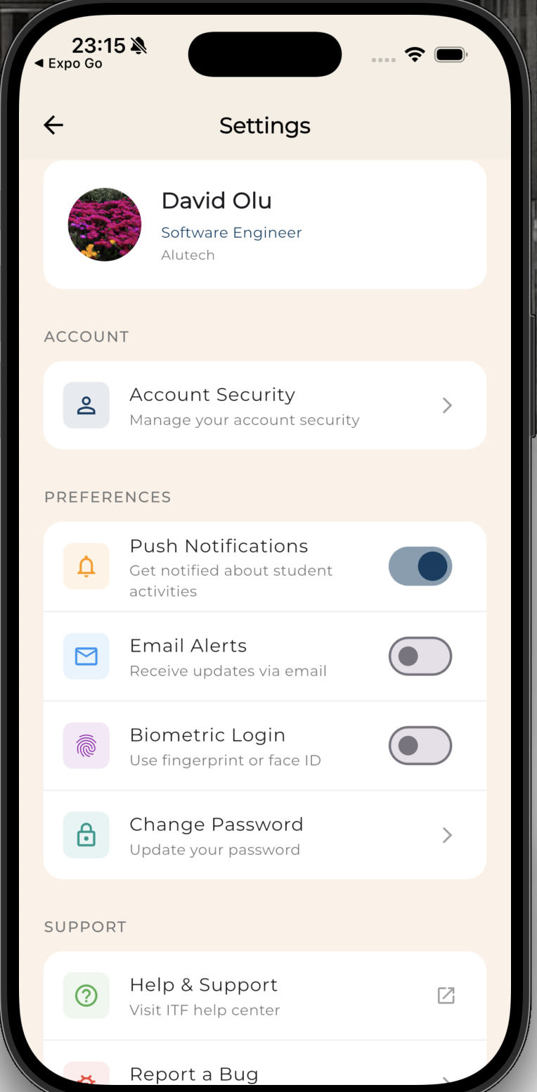 SIWES360 Settings