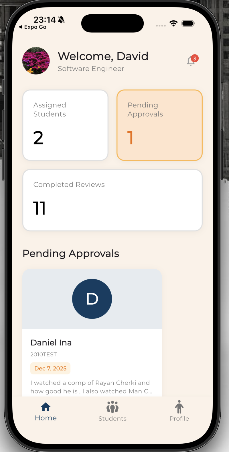 SIWES360 Supervisor Dashboard