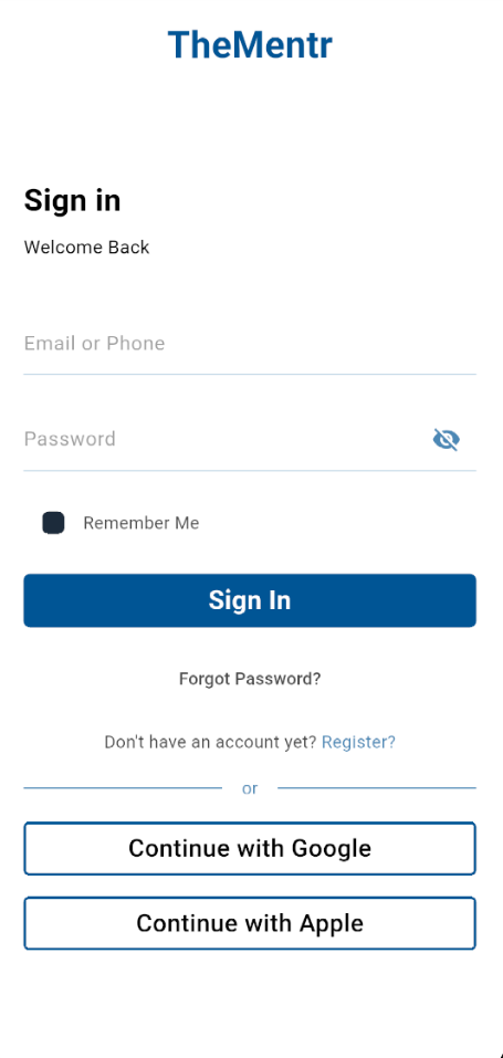 TheMentRent Login