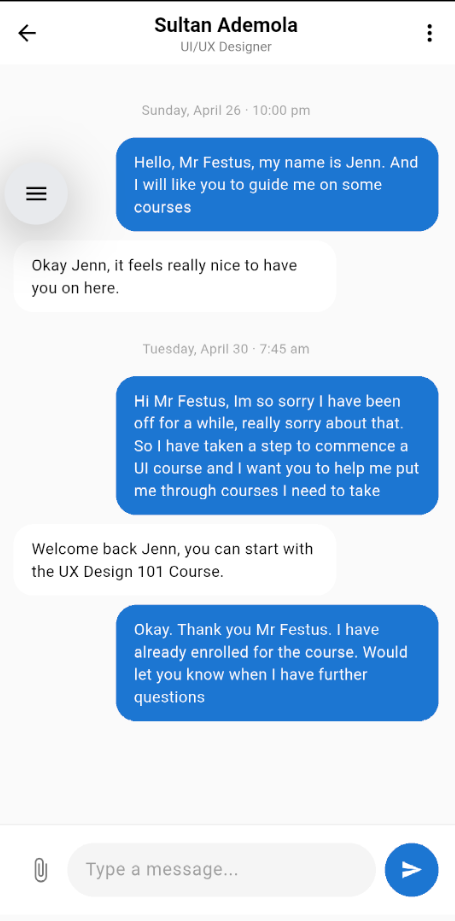 Individual Chat Interface